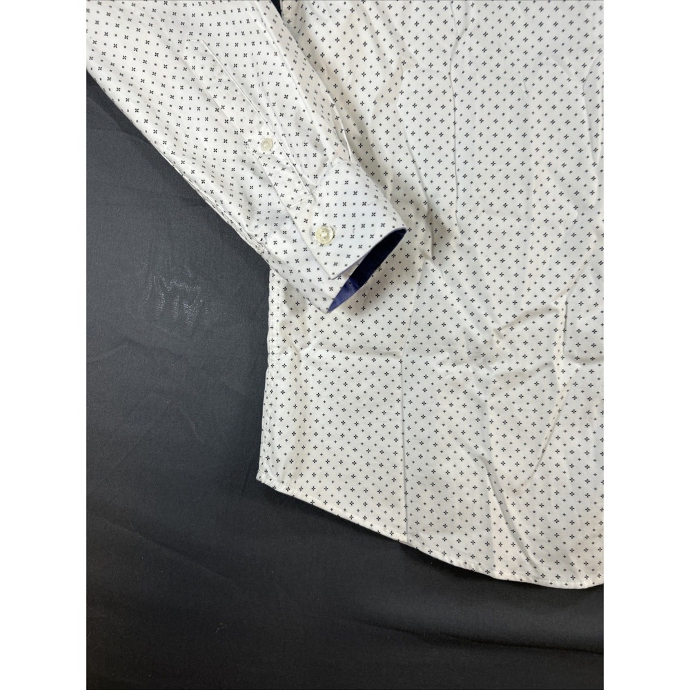 white Allen Solly micro-print button-up shirt Size 42